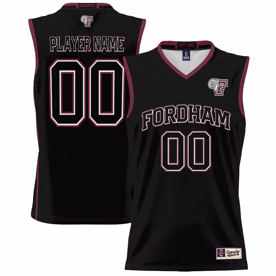 Fordham Rams GameDay Greats Unisex NIL Pick-A-Player Lightweight Women's Basketball Jersey - Black - Puhuasuan