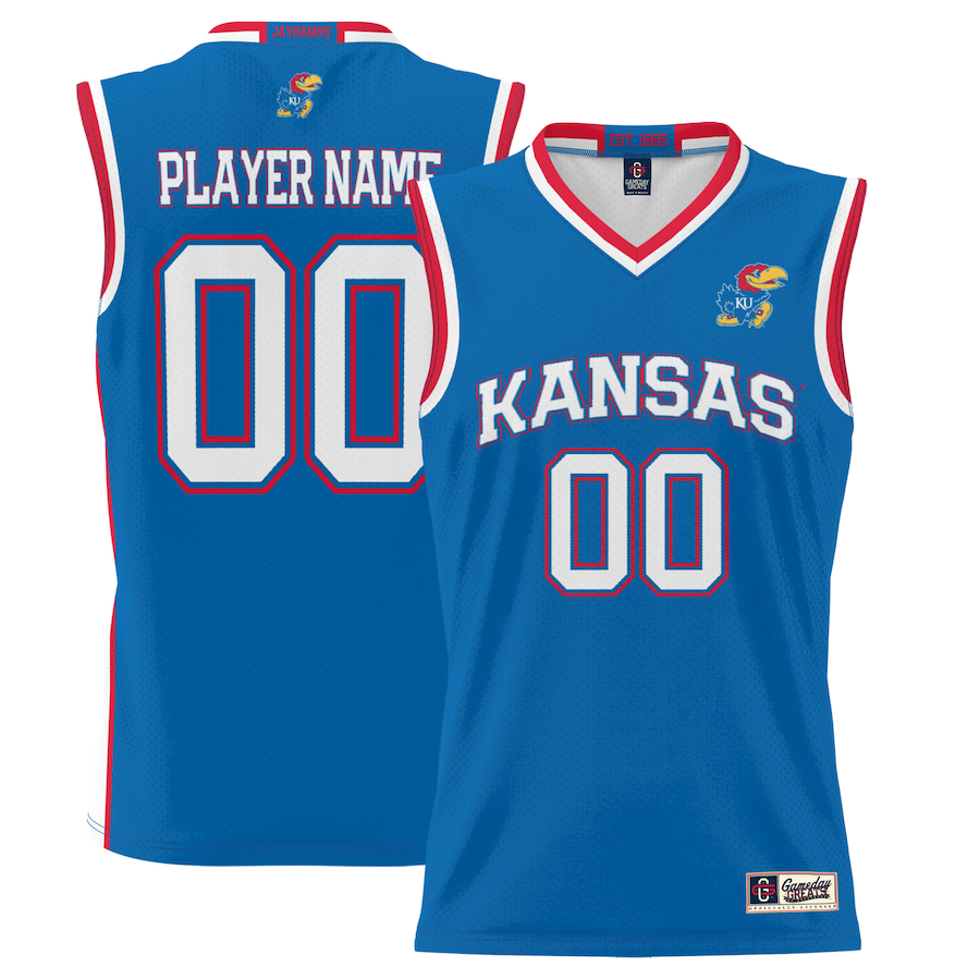 Kansas Jayhawks GameDay Greats Youth NIL Pick-A-Player Women's Lightweight Basketball Jersey - Royal - Puhuasuan