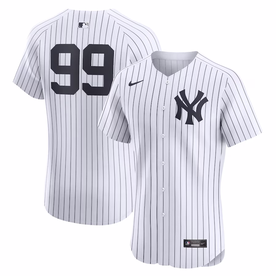 Men's New York Yankees Aaron Judge Nike White Home Elite Player Jersey - Puhuasuan