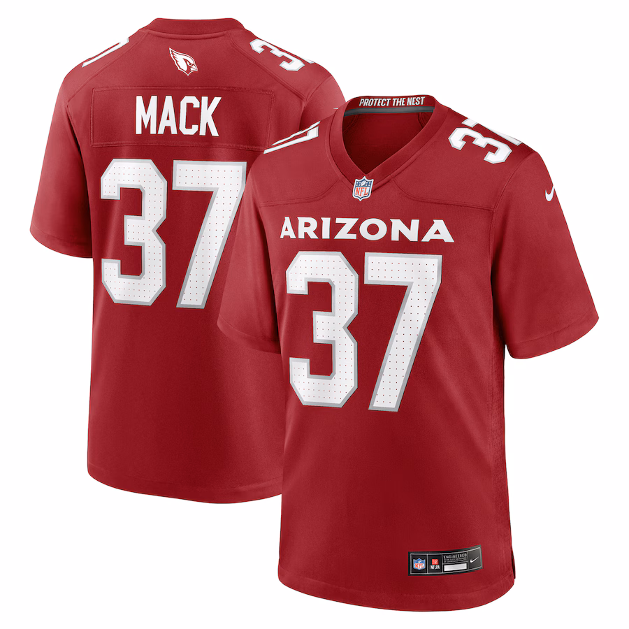 Men's Arizona Cardinals Marlon Mack Nike  Cardinal Team Game Jersey - Puhuasuan