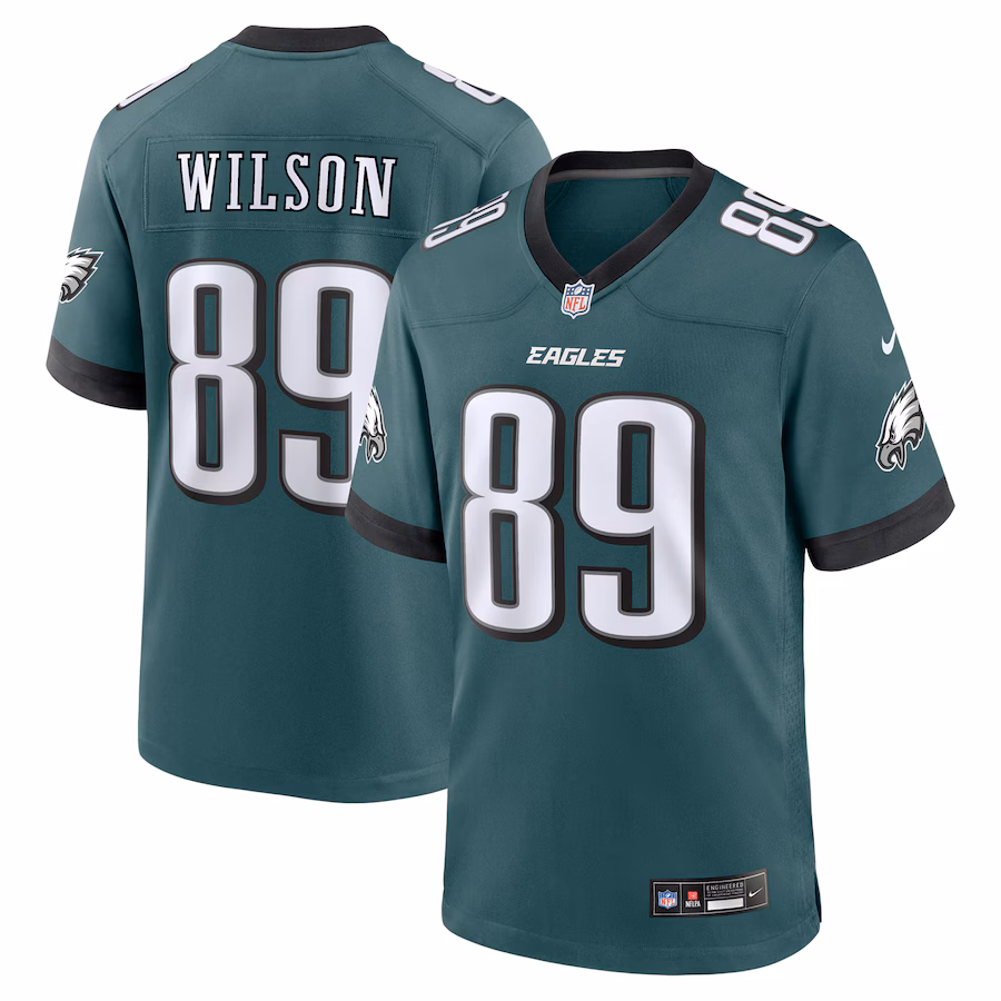 Men's Philadelphia Eagles Johnny Wilson Nike Midnight Green Team Game Jersey - Puhuasuan