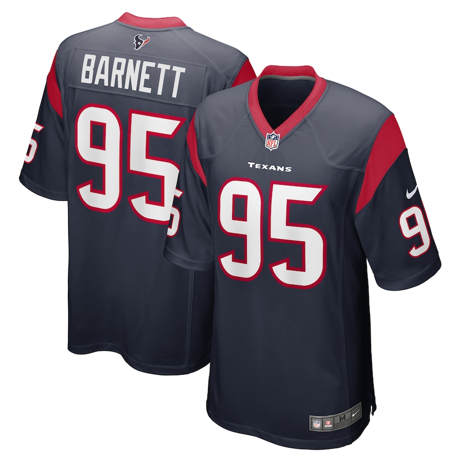Men's Houston Texans Derek Barnett Nike Navy Game Jersey - Puhuasuan
