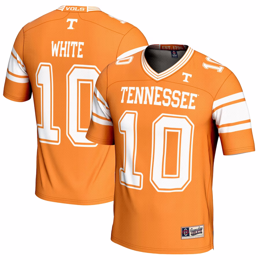 Squirrel White Tennessee Volunteers GameDay Greats NIL Player Football Jersey - Tennessee Orange - Puhuasuan