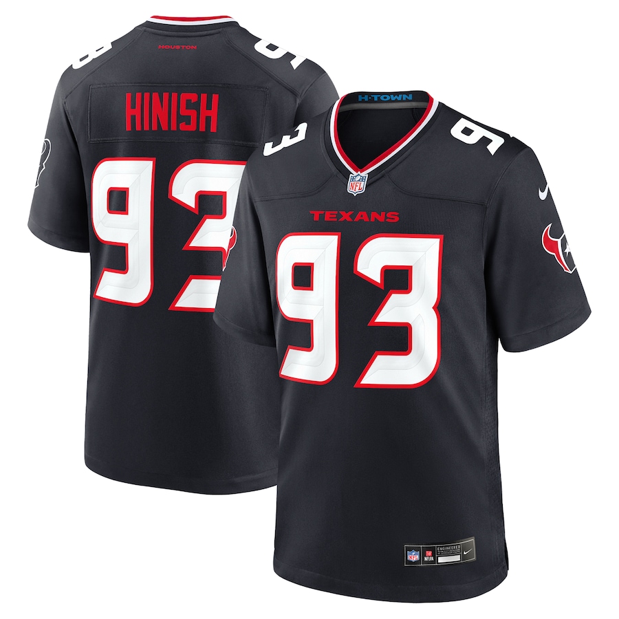 Men's Houston Texans Kurt Hinish Nike Navy Team Game Jersey - Puhuasuan