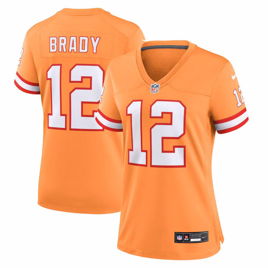 Women's Tampa Bay Buccaneers Tom Brady Nike Orange Player Jersey - Puhuasuan