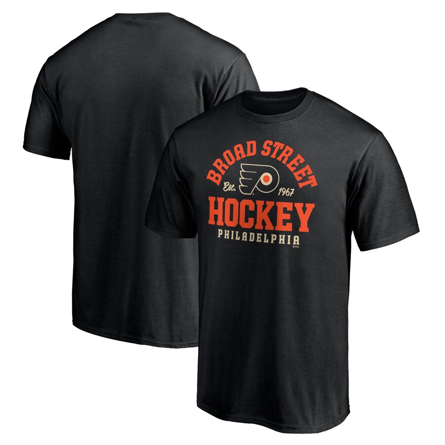 Men's Philadelphia Flyers Black Hometown Collection Broad Street T-Shirt - Puhuasuan