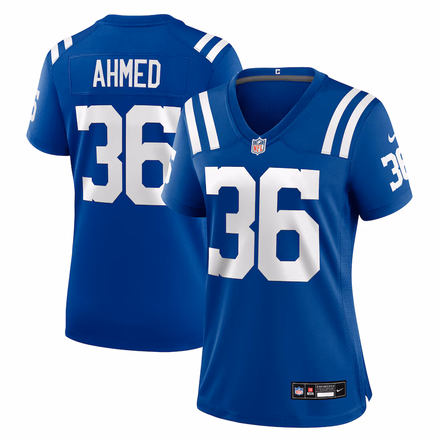 Women's Indianapolis Colts Salvon Ahmed Nike Royal Team Game Jersey - Puhuasuan