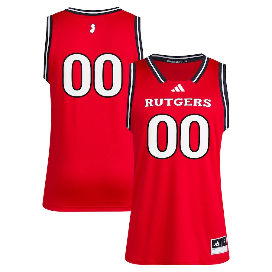 Men's adidas #00 Scarlet Rutgers Scarlet Knights Replica Swingman Jersey - Puhuasuan