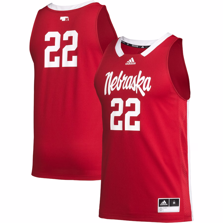 #22 Nebraska Huskers adidas Swingman Jersey - Scarlet - Puhuasuan