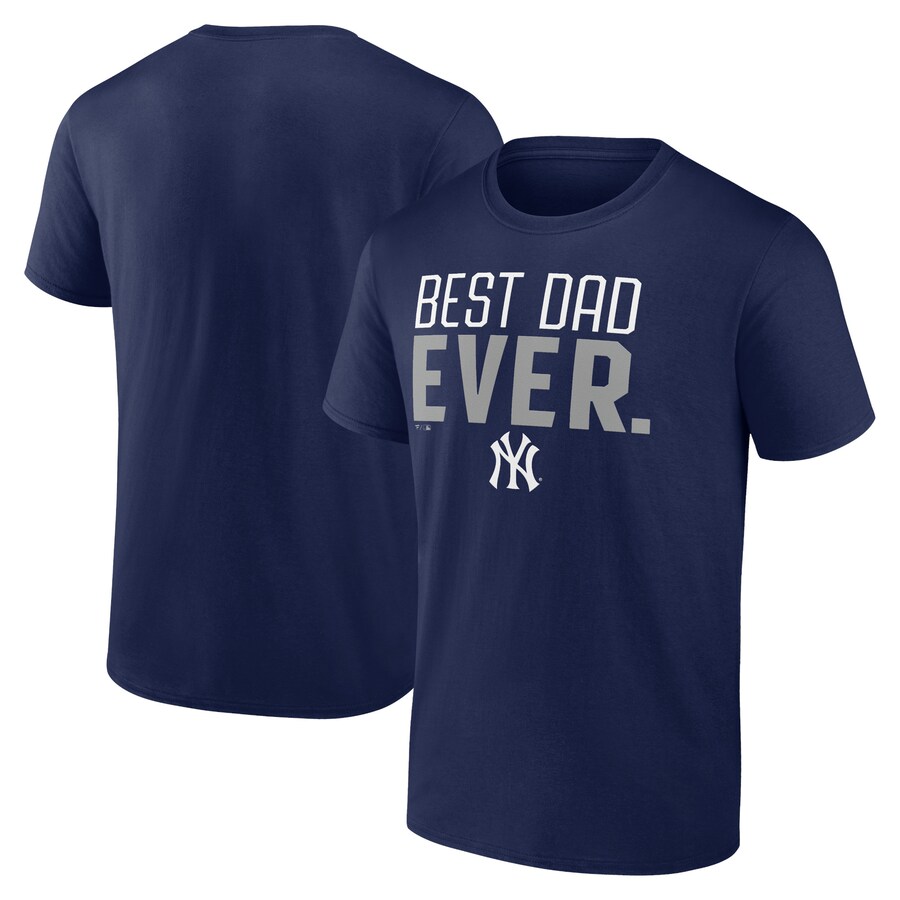 Men's New York Yankees Navy Best Dad Ever T-Shirt - Puhuasuan