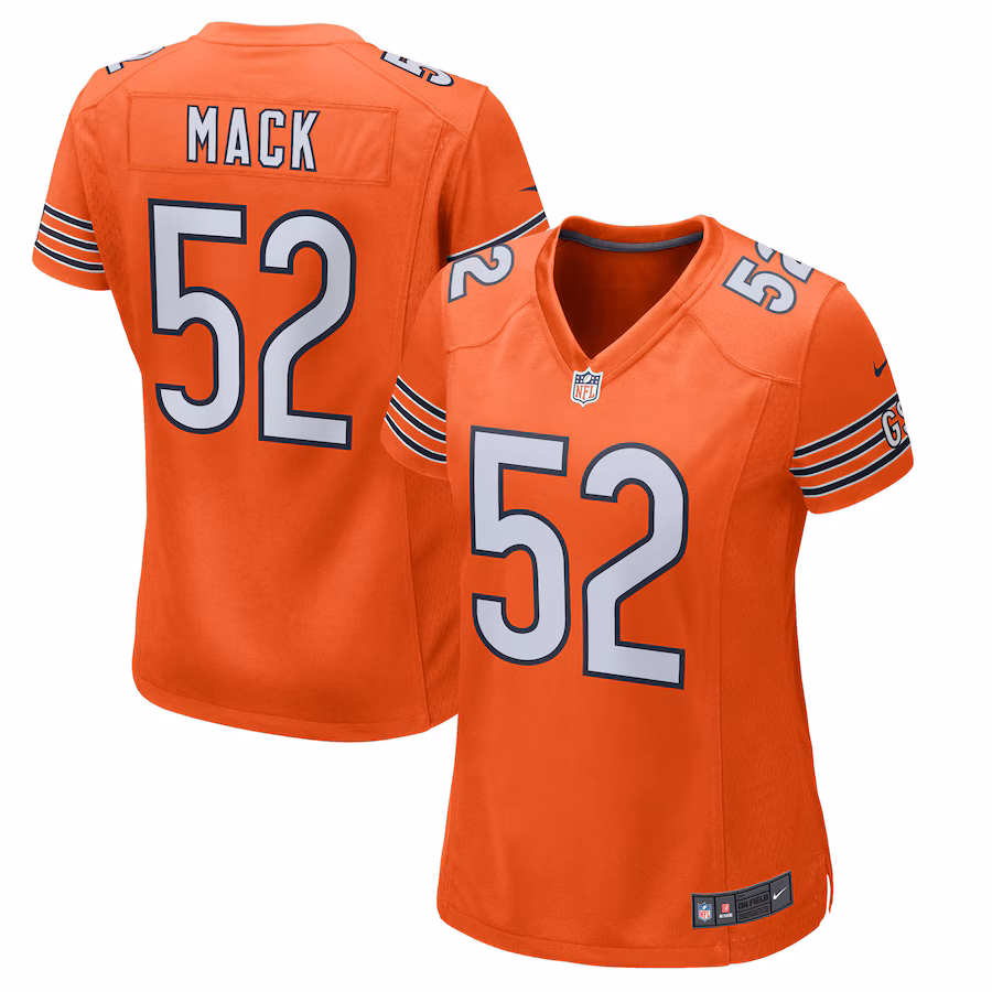 Women's Chicago Bears Khalil Mack Nike Orange Game Jersey - Puhuasuan