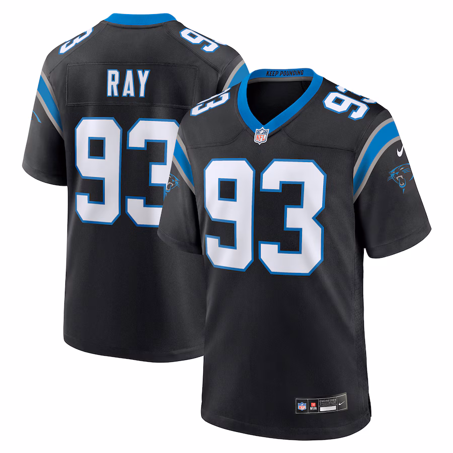 Men's Carolina Panthers LaBryan Ray Nike  Black Team Game Jersey - Puhuasuan