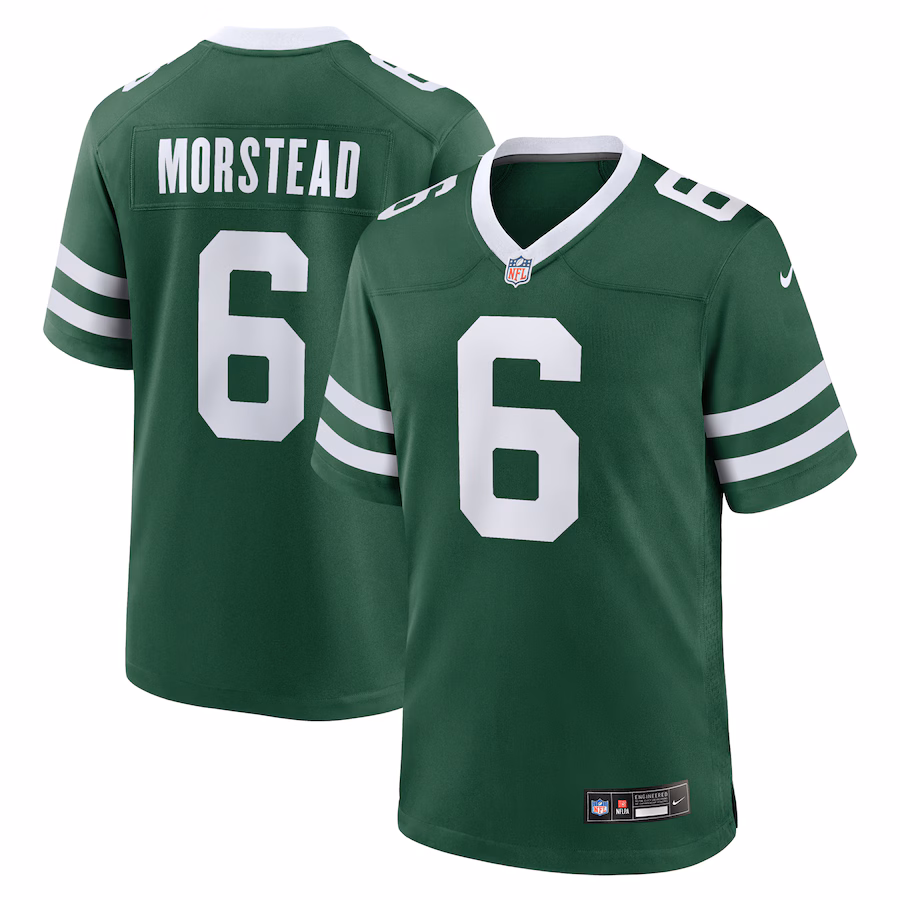 Men's New York Jets Thomas Morstead Nike Legacy Green Team Game Jersey - Puhuasuan