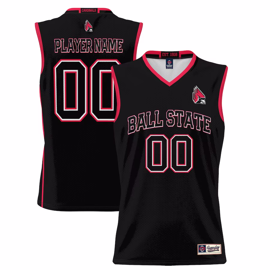 Ball State Cardinals GameDay Greats Youth NIL Pick-A-Player Lightweight Basketball Jersey - Black - Puhuasuan