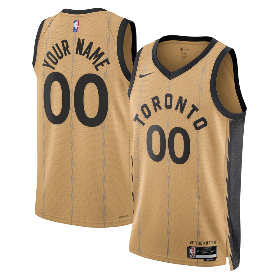 Unisex Toronto Raptors  Nike Gold 2023/24 Custom Swingman Jersey - City Edition - Puhuasuan