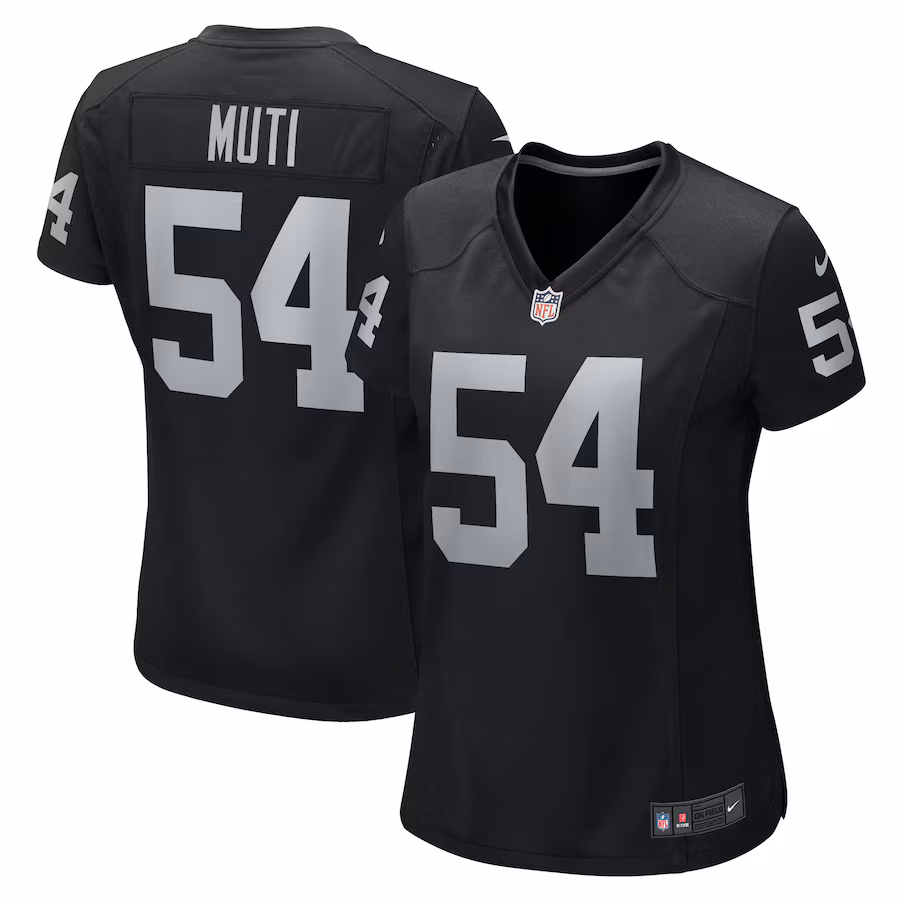 Women's Las Vegas Raiders Netane Muti Nike  Black Team Game Jersey - Puhuasuan