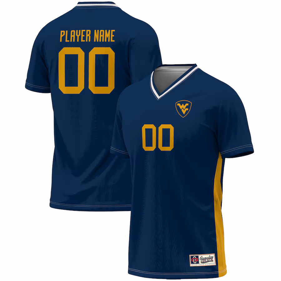 West Virginia Mountaineers GameDay Greats Youth Pick-A-Player NIL Lightweight Soccer Jersey - Navy - Puhuasuan