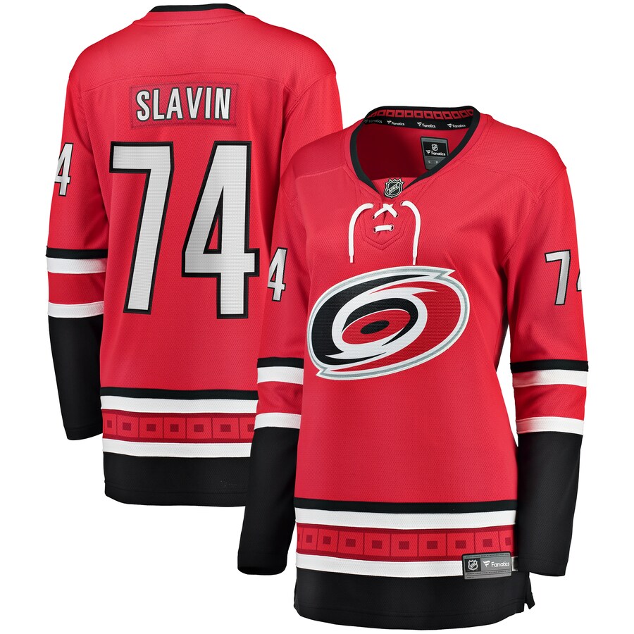 Women's Carolina Hurricanes Jaccob Slavin Fanatics Branded Red Alternate Breakaway Player Jersey - Puhuasuan