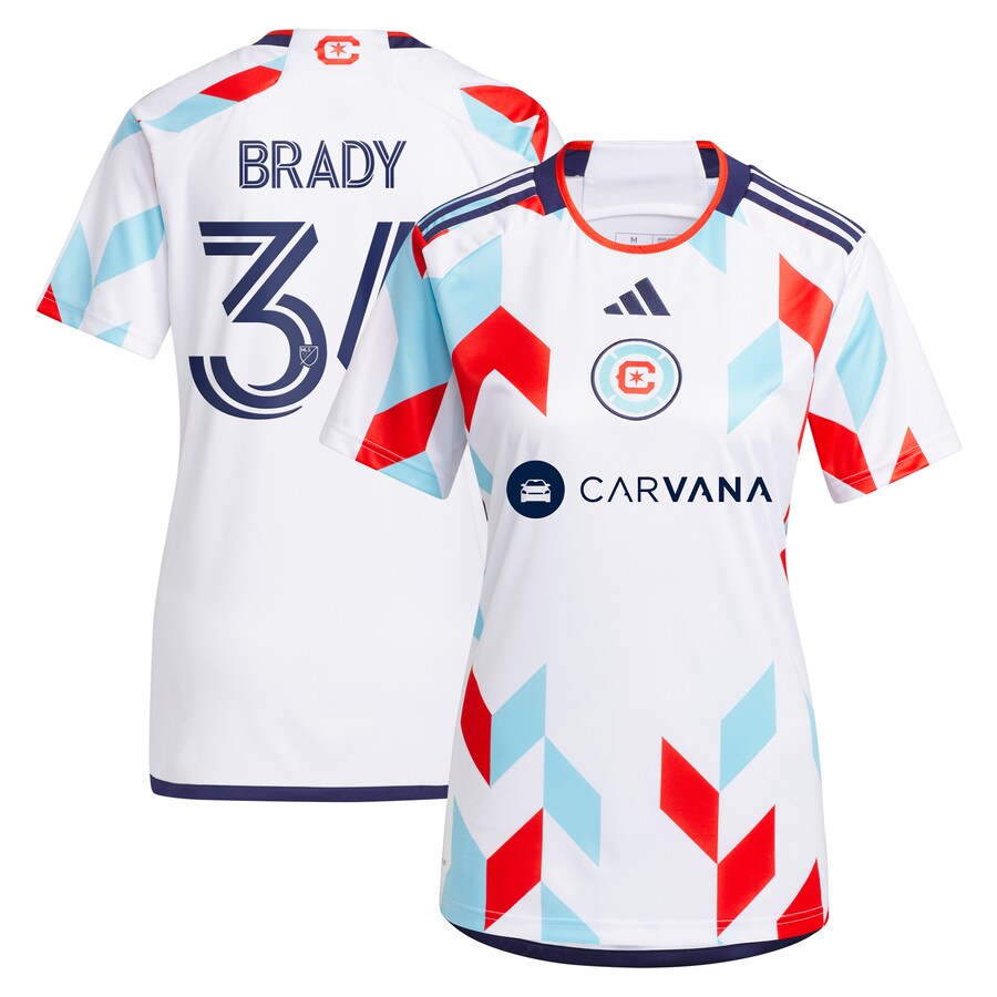 Women's Chicago Fire Chris Brady adidas White 2024 A Kit For All Replica Player Jersey - Puhuasuan