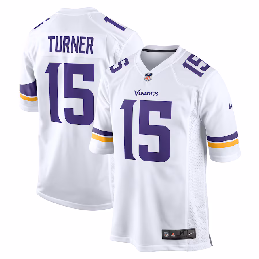 Men's Minnesota Vikings Dallas Turner Nike  White Game Jersey - Puhuasuan