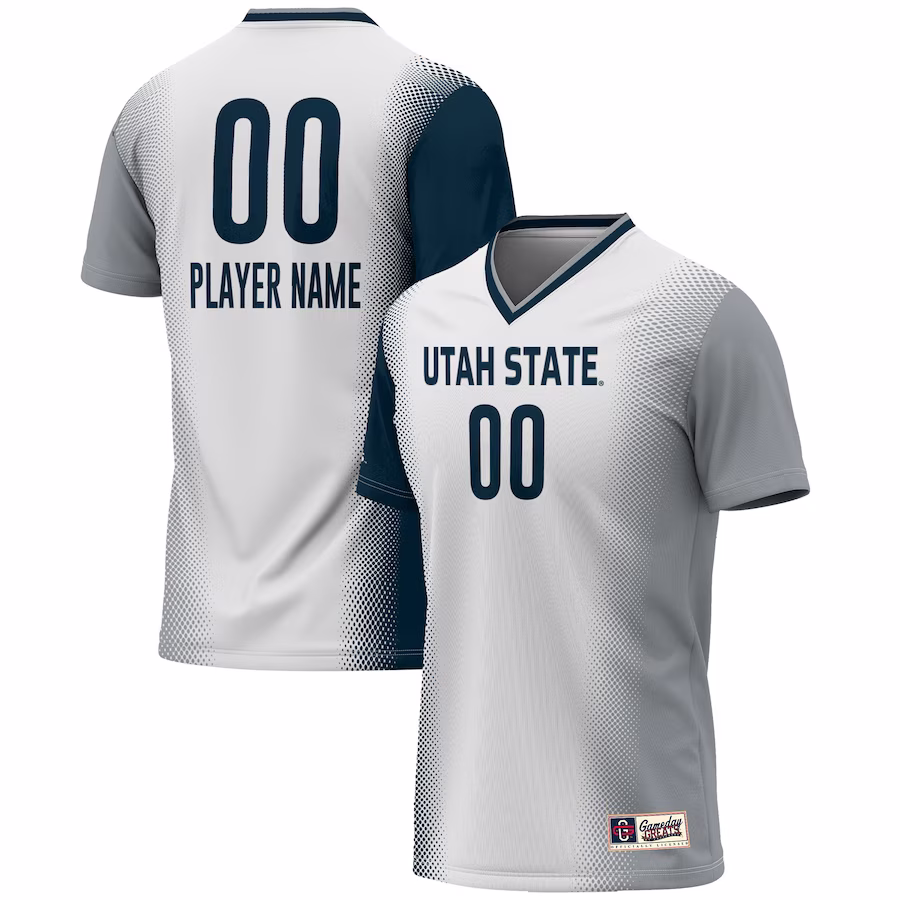 Utah State Aggies GameDay Greats Unisex NIL Pick-A-Player Lightweight Women's Soccer Jersey - White - Puhuasuan