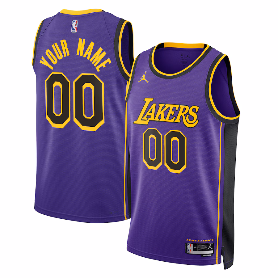 Unisex Los Angeles Lakers Jordan Brand Purple 2022/23 Swingman Custom Jersey - Statement Edition - Puhuasuan