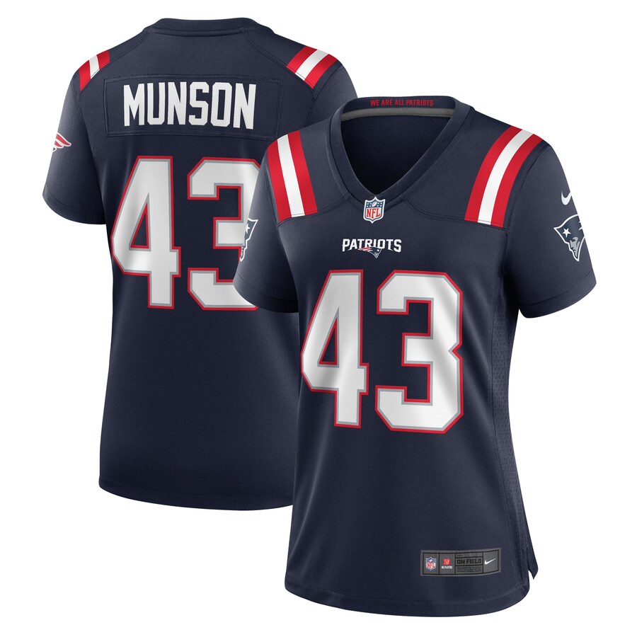 Women's New England Patriots Calvin Munson Nike Navy Home Game Player Jersey - Puhuasuan