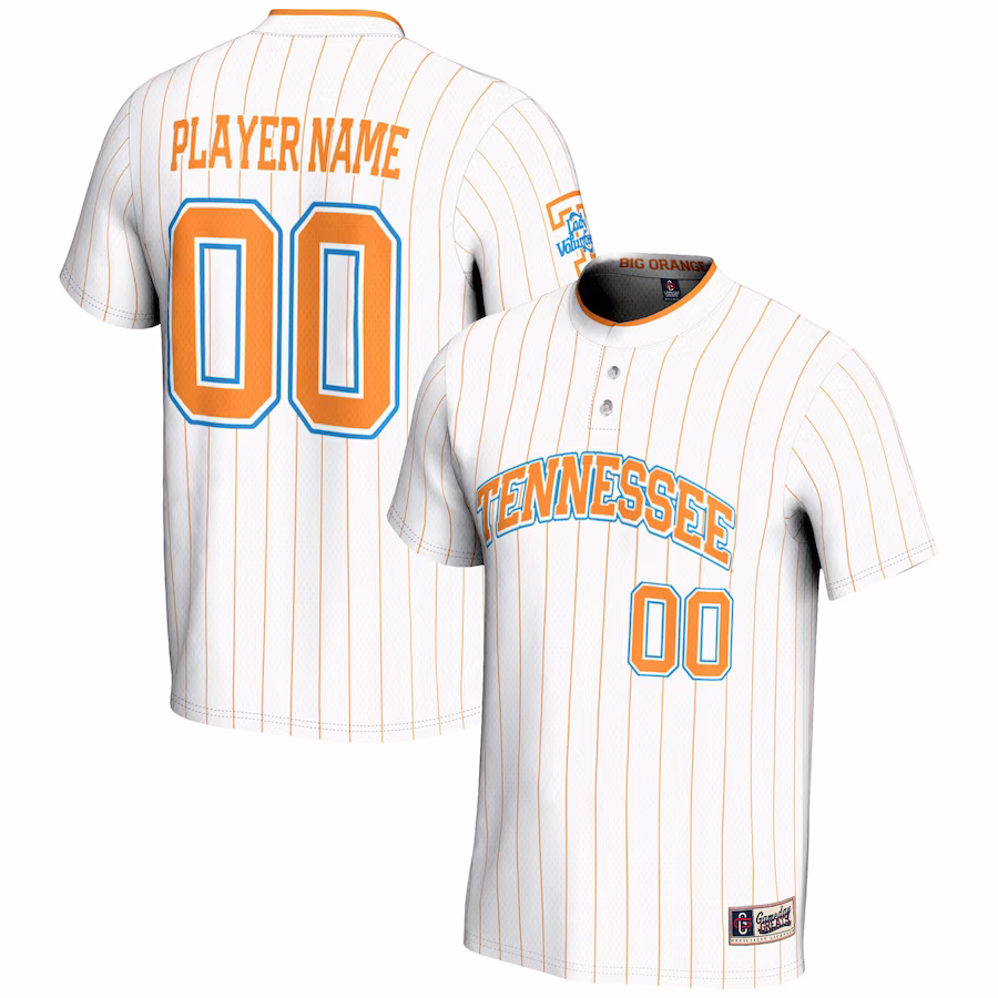 Tennessee Volunteers GameDay Greats Youth NIL Pick-A-Player Lightweight Softball Jersey - White - Puhuasuan