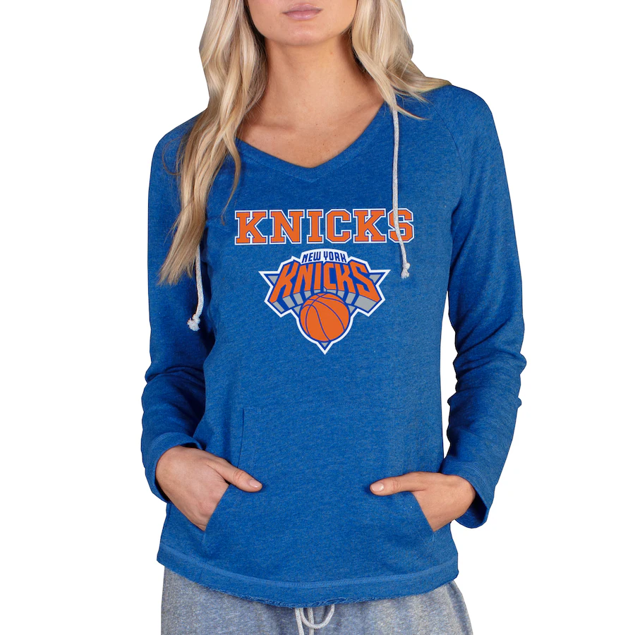Women's New York Knicks Concepts Sport Royal Mainstream Terry Hooded Top - Puhuasuan