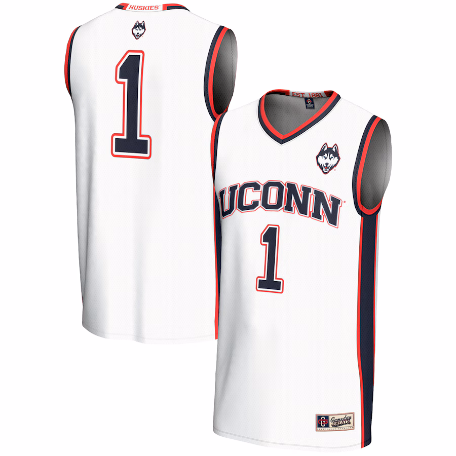 Youth GameDay Greats White #1 UConn Huskies Lightweight Basketball Jersey - Puhuasuan