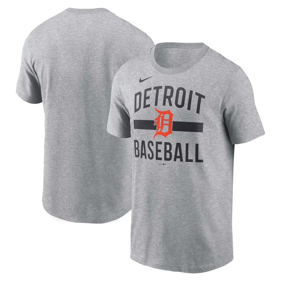Men's Detroit Tigers Nike Heather Gray Arched T-Shirt - Puhuasuan