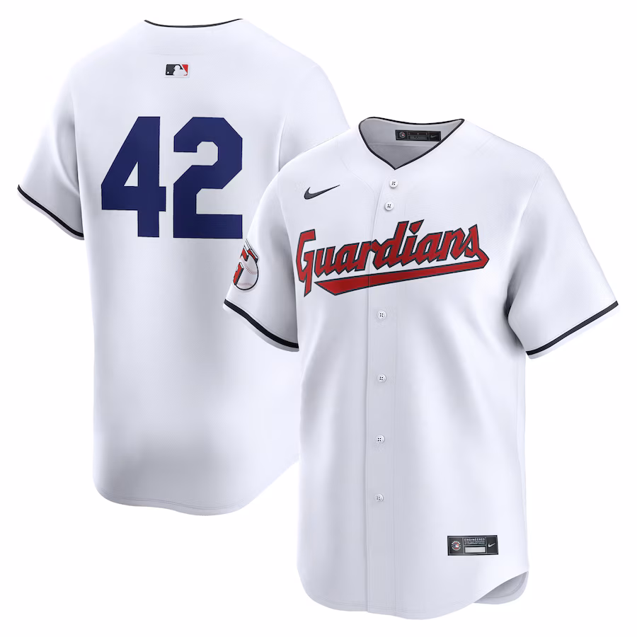 Men's Cleveland Guardians  Nike White 2024 Jackie Robinson Day Home Limited Jersey - Puhuasuan