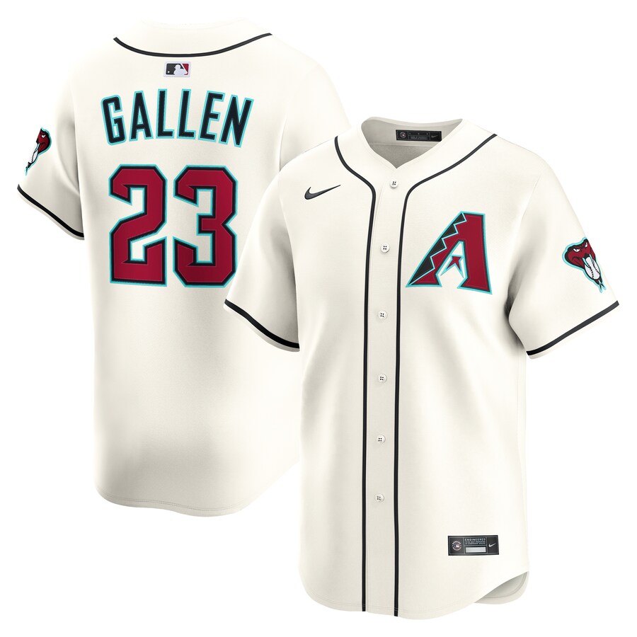 Men's Arizona Diamondbacks Zac Gallen Nike Cream Alternate Limited Player Jersey - Puhuasuan