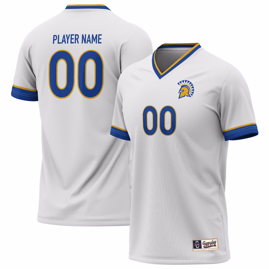 San Jose State Spartans GameDay Greats U NIL Pick-A-Player Lightweight Soccer Jersey - White - Puhuasuan