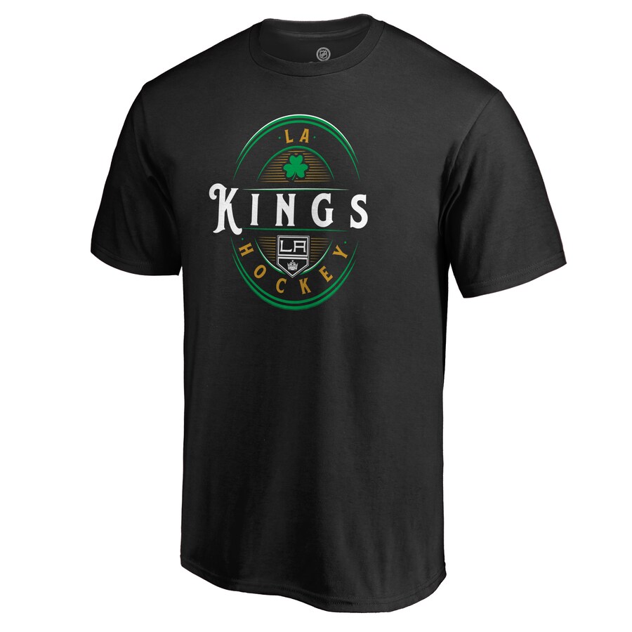 Men's Los Angeles Kings Black St. Patrick's Day Forever Lucky T-Shirt - Puhuasuan