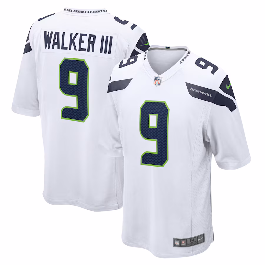 Men's Seattle Seahawks Kenneth Walker III Nike White Away Game Player Jersey - Puhuasuan