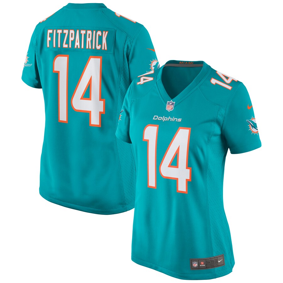 Women's Miami Dolphins Ryan Fitzpatrick Nike Aqua Game Jersey - Puhuasuan