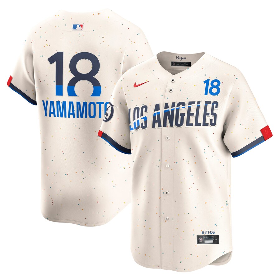 Men's Los Angeles Dodgers Yoshinobu Yamamoto Nike Cream City Connect Limited Player Jersey - Puhuasuan