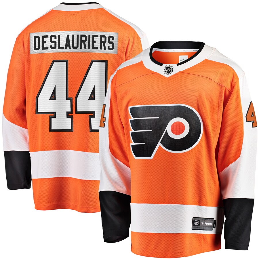 Men's Philadelphia Flyers Nicolas Deslauriers Fanatics Branded Orange Home Breakaway Player Jersey - Puhuasuan