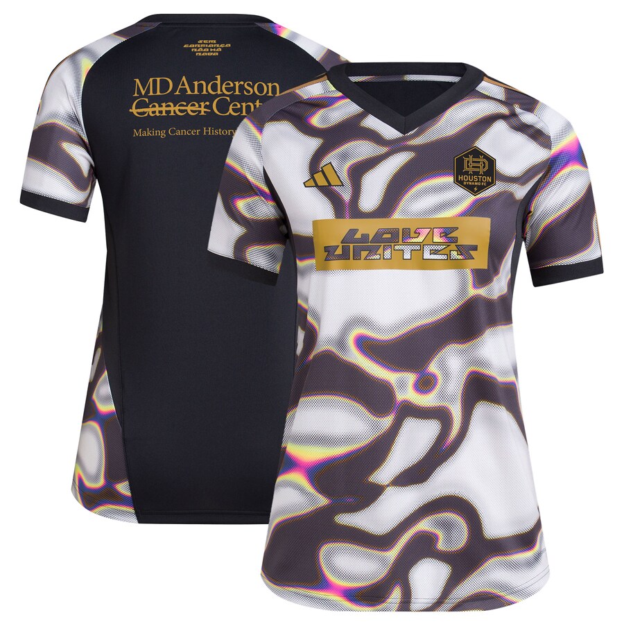 Women's Houston Dynamo FC adidas Black 2024 Pride Pre-Match Top - Puhuasuan