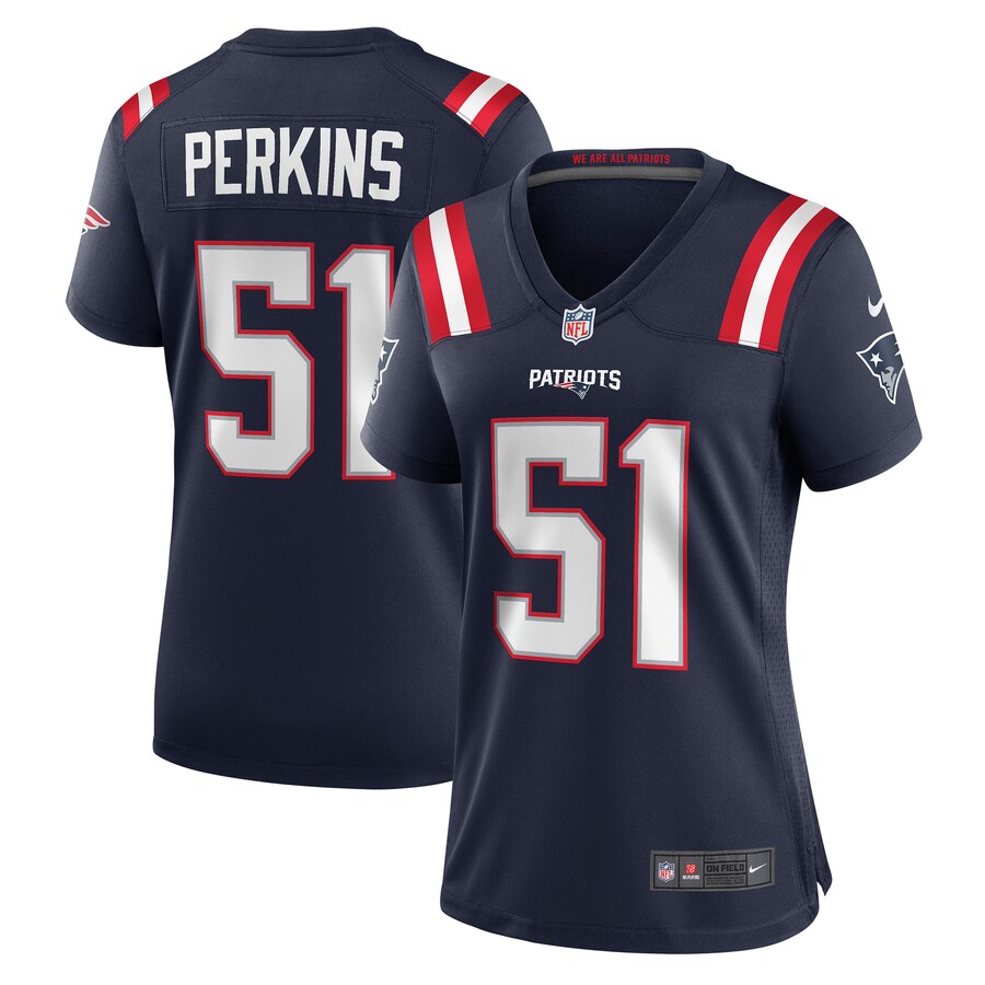 Women's New England Patriots Ronnie Perkins Nike Navy Game Jersey - Puhuasuan