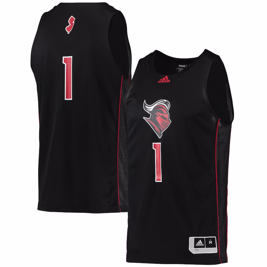#1 Rutgers Scarlet Knights adidas Swingman Basketball Jersey - Black - Puhuasuan