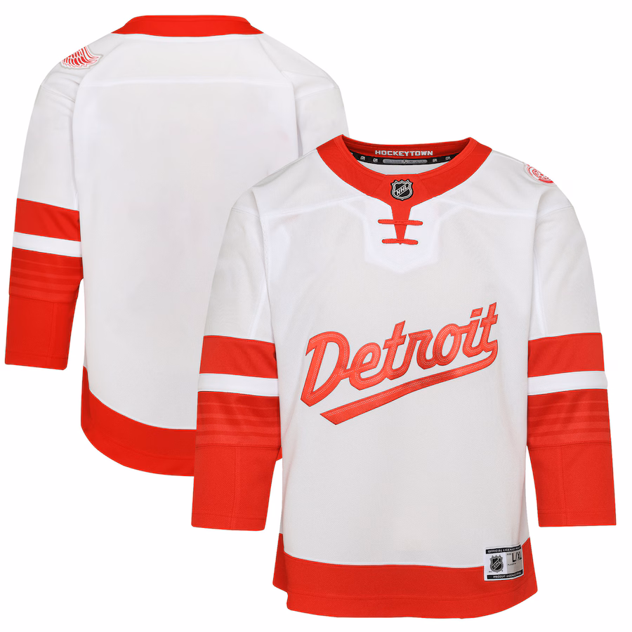 Youth Detroit Red Wings White 2025 NHL Stadium Series Premier Jersey - Puhuasuan
