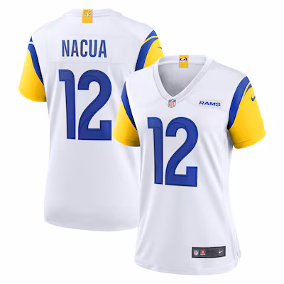 Women's Los Angeles Rams Puka Nacua Nike White Game Player Jersey - Puhuasuan