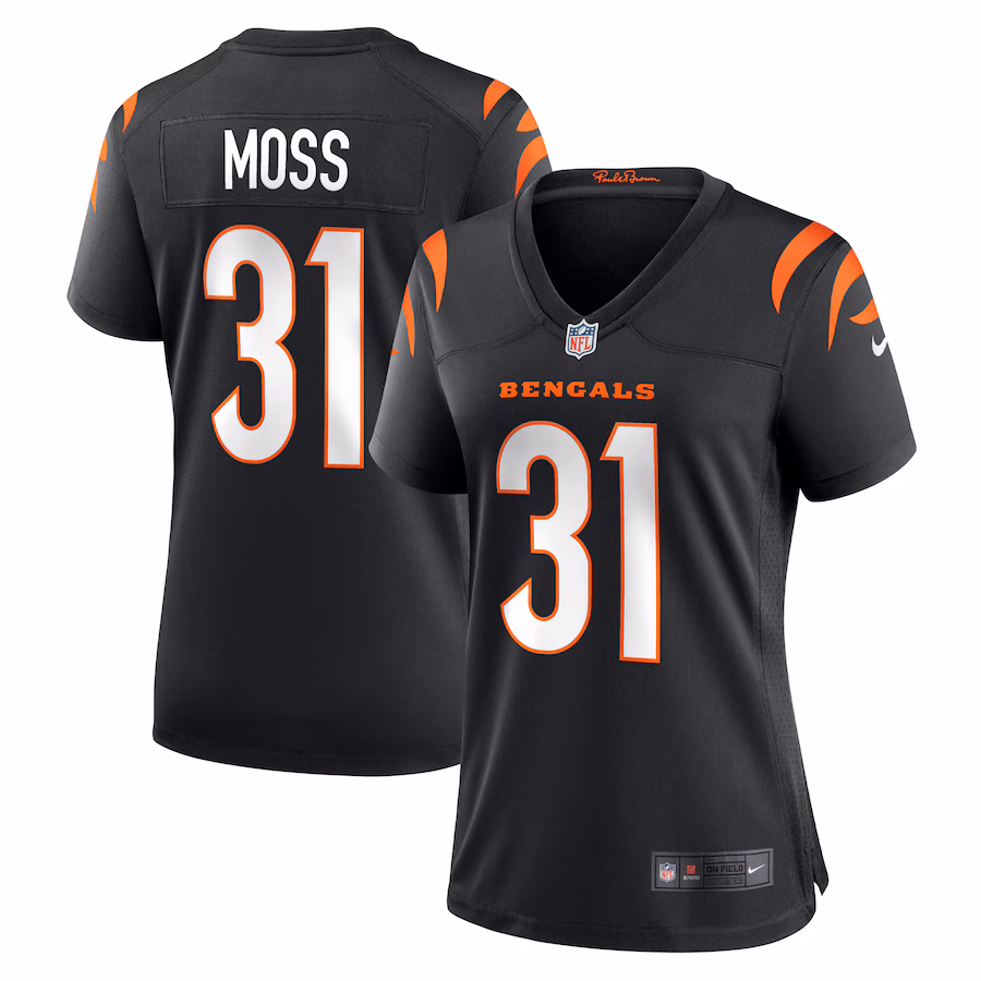 Women's Cincinnati Bengals Zack Moss Nike Black Game Jersey - Puhuasuan