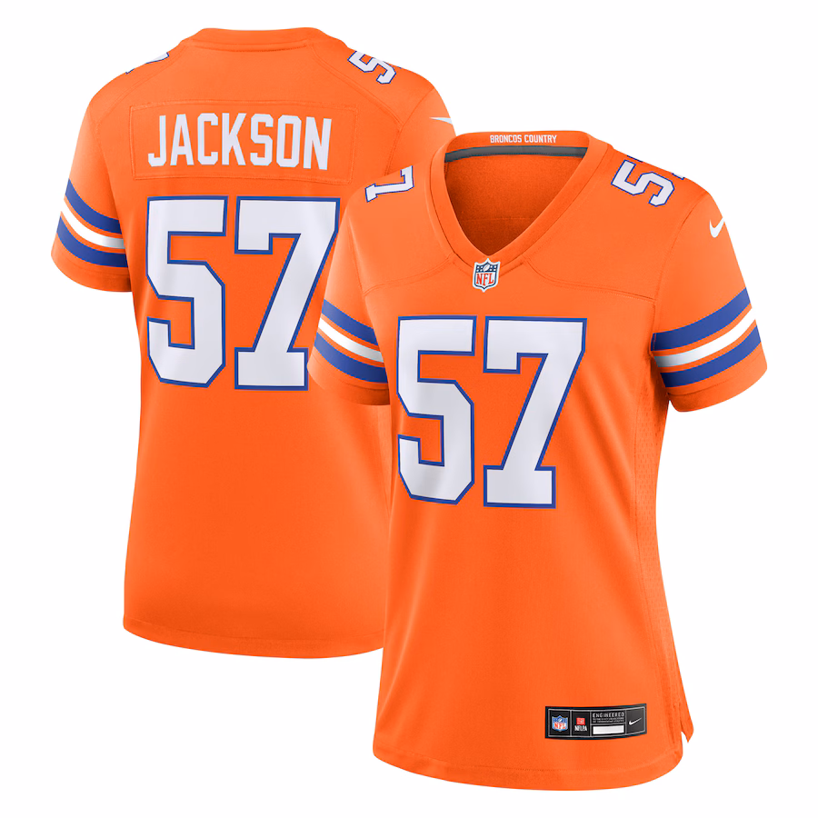 Women's Denver Broncos Tom Jackson Nike Orange Mile High Collection 1977 Throwback Retired Player Game Jersey - Puhuasuan