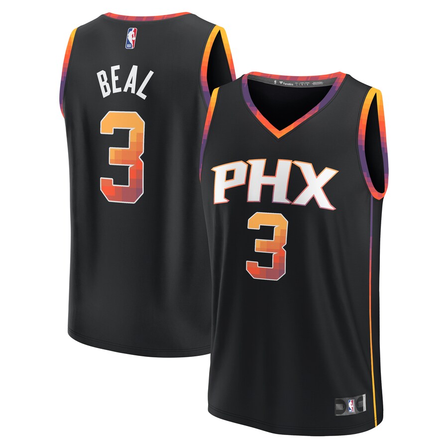 Men's Phoenix Suns Bradley Beal Fanatics Black Fast Break Player Jersey - Statement Edition - Puhuasuan
