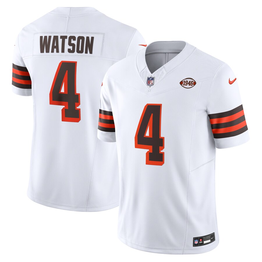 Men's Cleveland Browns Deshaun Watson Nike White Vapor F.U.S.E. Limited Jersey - Puhuasuan