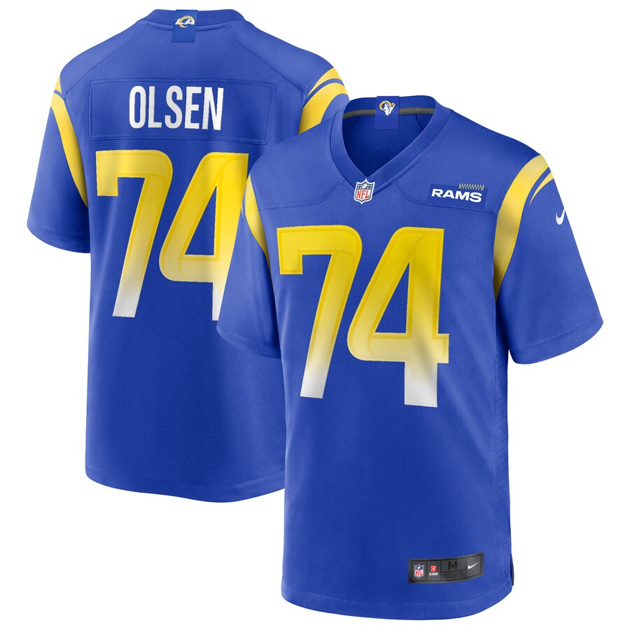 Men's Los Angeles Rams Merlin Olsen Nike Royal Game Retired Player Jersey - Puhuasuan
