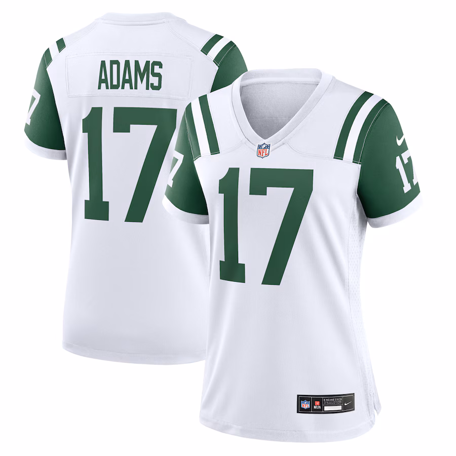Women's New York Jets Davante Adams Nike White Classic Alternate Game Jersey - Puhuasuan